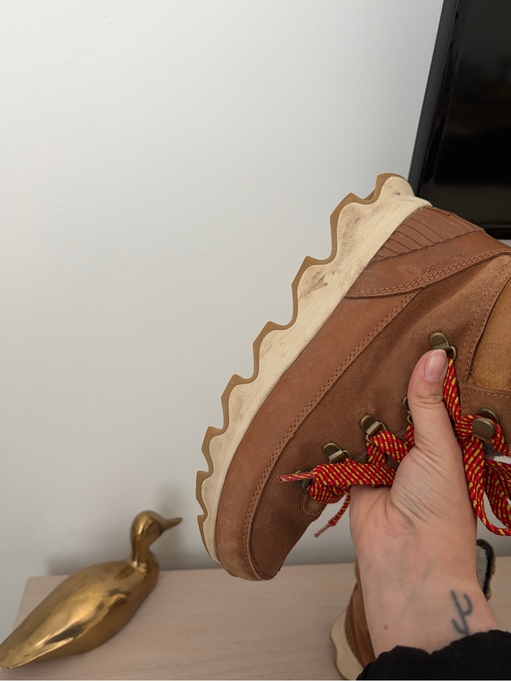 Sorel Brown Hiking Boots  Lace up water resistant - Picture 6 of 9